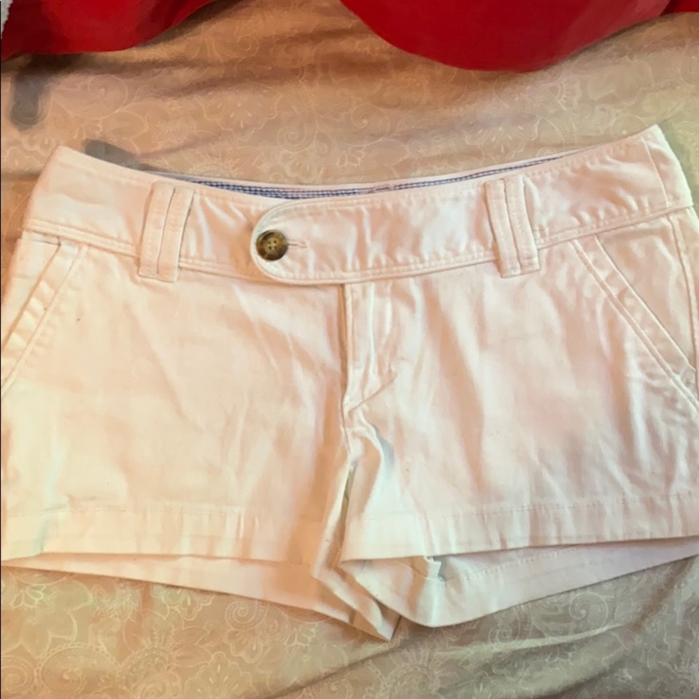Red camel shorts, size 5
